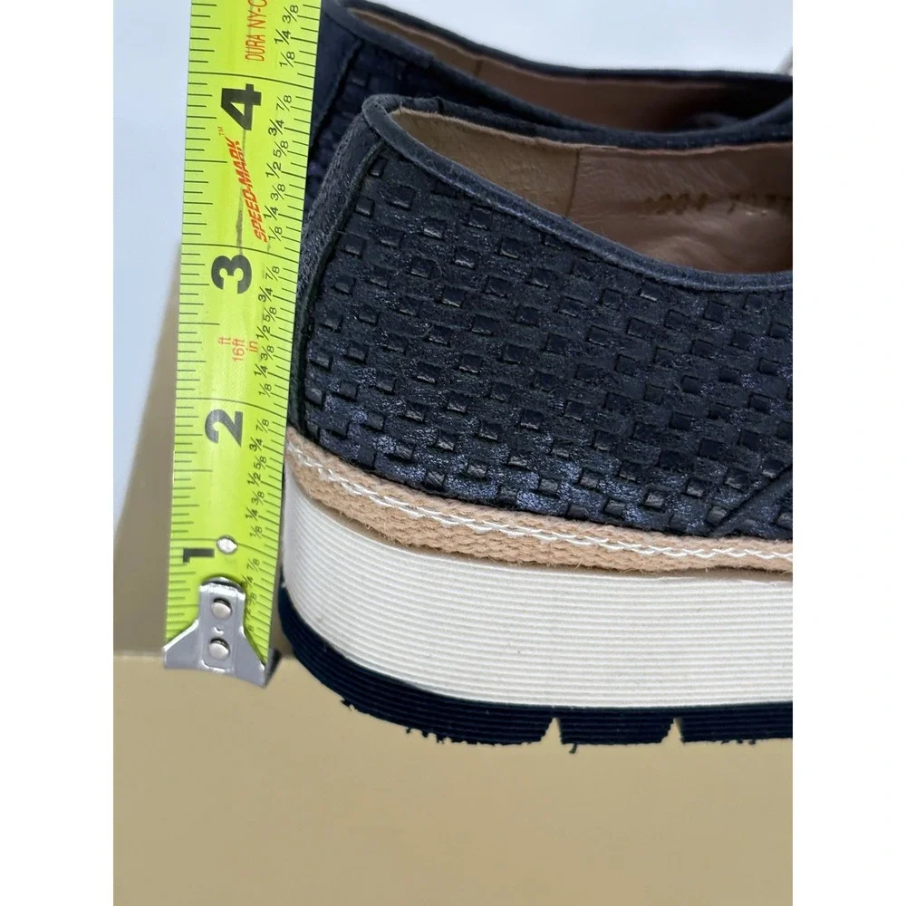 Pons Quintana Shoes Espadrille Women Size‎ 36 / 6 Blue Metallic Oxford Platform